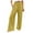 A01_Yellow, variant on ylioge Ladies Wide Leg High Waist Pants Solid Color Loose Fit Full Length Vacation Trousers Pockets Linen Winter Lounge Pants Pantalones