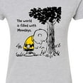 thumbnail image 3 of Peanuts - World Filled With Mondays - Juniors Fitted Graphic T-Shirt, 3 of 6