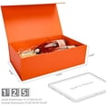 thumbnail image 5 of Gift Boxes Bulk, 13.85 x 8.35 x 4.45 inch 1 Pack Orange Gift Boxes with Lids Contains Card, Ribbon, Shredded Paper Filler Gift Boxes for Birthdays, Baby Shower, Bridal Gifts,Weddings, 5 of 7