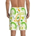 thumbnail image 3 of Naloa St Patrick's Day1 Men's Short Pajama Pants, Lounge Comfort Shorts with Elasticized Waistband and Side Pockets - XX-Large, 3 of 9