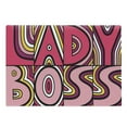 thumbnail image 1 of Lady Boss Cutting Board, Feminist Art Themed Illustration with Lettering and Rays in Creative Retro Style, Decorative Tempered Glass Cutting and Serving Board, in 3 Sizes, by Ambesonne, 1 of 2