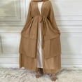 thumbnail image 6 of Women's Soft And Elegant Chiffon Solid Layered Cardigan Loose Long Cardigan plus Size Cardigan Lightweight Open Front Duster for Women Womens Fall Clothes Work Summer Outer for Women plus Woman, 6 of 8