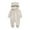 Beige, variant on Baby Newborn Snowsuit Bear Onesie Winter Fleece Hoodie Bodysuit Thick Romper Infant Padded Jumpsuit Coat for Girls Boys Size 0-12M