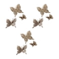 thumbnail image 2 of 3D Butterfly Wall Decals Double Layer Party Wall Decor 9Pcs Metallic Stickers With Clips Rose Gold, 2 of 8