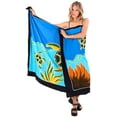 thumbnail image 4 of HAPPY BAY Women's Beachwear Summer Bikini Wraps Sarong Swim Cover up Wrap Skirt Bathing suit Swimwear Swimsuit Beach Coverups for Women One Size Aqua, Turtle, 4 of 4
