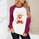 thumbnail image 2 of Tops de mujer Moda Árbol de Navidad Impreso Manga larga Sudadera Costura Blusa Camisa Pompotops gfhjh10684, 2 of 5