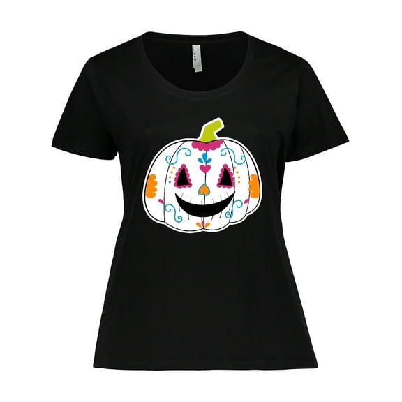 Inktastic Day Of The Dead Pumpkin Women's Plus Size T-Shirt