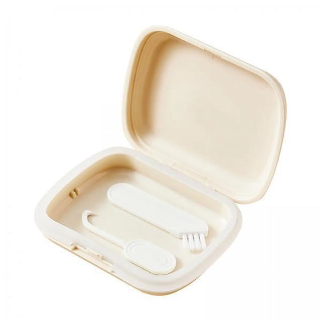 Xuanheng 4xSmall Retainer Case with Retainer Removal Tool Silicone Sealed Storage Boxes White 4 Pcs