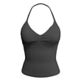 thumbnail image 4 of MIASHUI Camisoles pour Femmes Été Sans Manches Haut Décontracté avec Soutien-Gorge Intégré, Gris Pâle, TP, 4 of 5