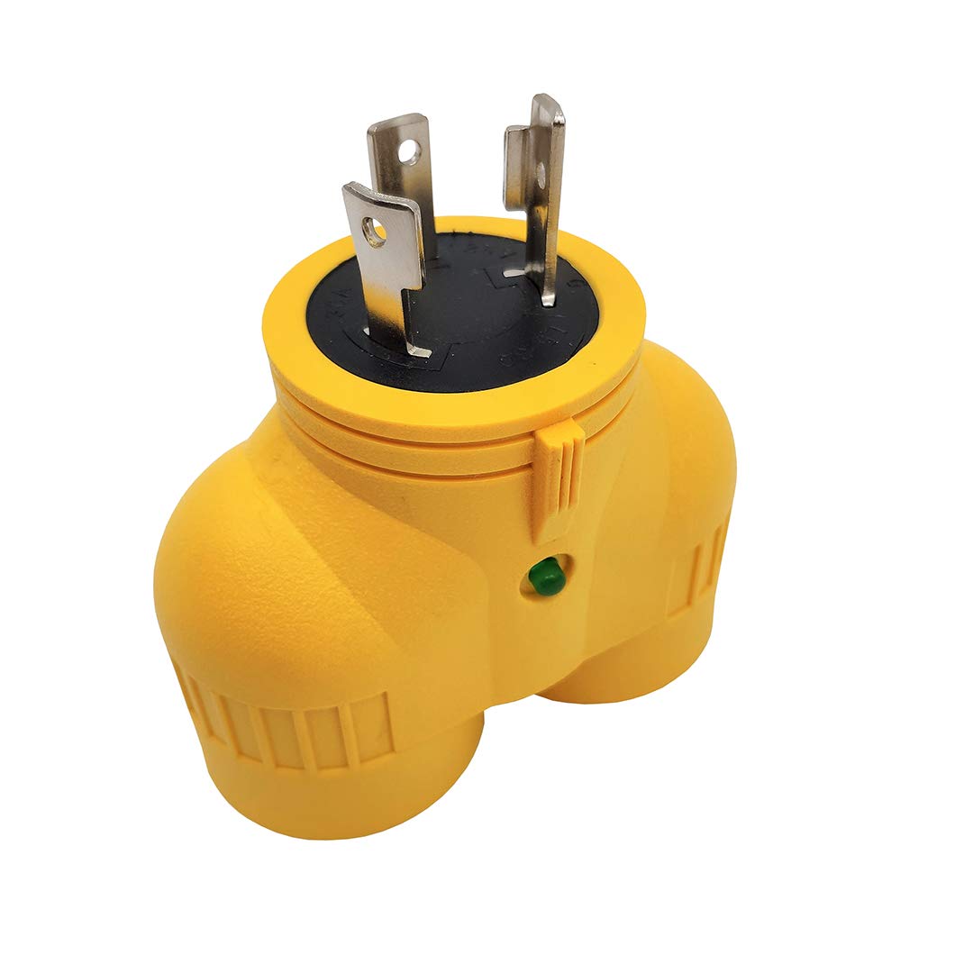 Parkworld 60851 NEMA L5-30 Splitter Adapter, Generator 30 AMP 3-Prong 125V Twist Lock Male Plug L5-30P to (2) L5-30R Female Receptacle