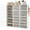 White, variant on Portable Shoe Rack Organizer with Door, 48 Pairs Shoe Storage Cabinet Easy Assembly, Plastic Adjustable Shoe Organizer Stackable Detachable Free Standing Shoe Rack DIY Expandable 8 Tier Black