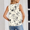 thumbnail image 2 of TaTaai Printed Satin Women Tank Top V Neck Sleeveless Silk-like Soft Non See-through Machine Washable No Fading Lightweight Casual Fashion Daily Wear Top Gift, 2 of 7