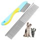 thumbnail image 1 of 2 Pack Dog Combs, Premium Cat Comb for Removing Tangles, Knots and Floating Hair. Stainless Steel Dog Grooming Tools, Metal Flea Comb, 1 of 4