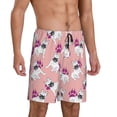 thumbnail image 2 of Pofeuu Bulldog Print Men's Soft Woven Elastic Waistband Sleep Pajama Short-XX-Large, 2 of 6