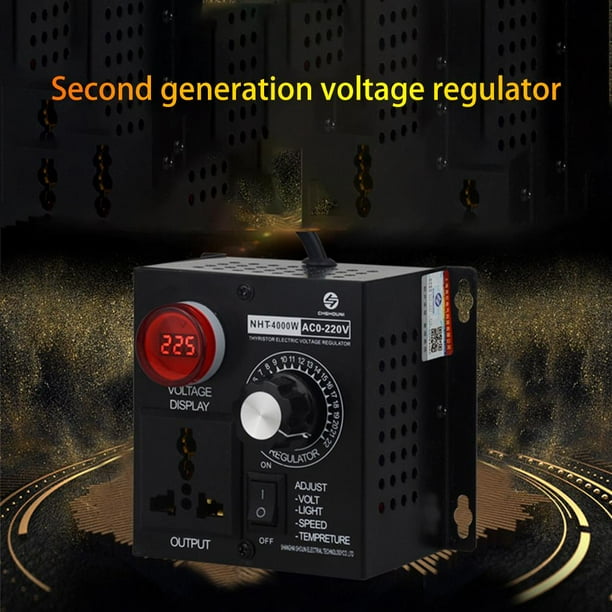 Regulador Regulador de voltaje de 220V 4KW Controlador de voltaje variable compacto Dimmer (UE)