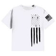 thumbnail image 4 of Men's 4th of July Shirt American Flag Short Sleeve T-Shirt White,6XL, 4 of 4