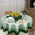 thumbnail image 6 of St Patricks Tablecloth Round 60 Inch Green Shamrock Tablecloth Buffalo Plaid Clover Table Cloth Farmhouse St Patrick''s Day Tablecloth for Kitchen Holiday Picnic Party Dinner Room Outdoor Decor, 6 of 6
