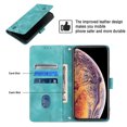 thumbnail image 5 of Feishell for Apple iPhone XS Max 6.5 inch Wallet Case with Wrist Strap,Flip Cover with Embossed Pattern PU Leather Kickstand Credit Card Slots Magnetic Clasp Folio Purse Phone Case,Green, 5 of 7