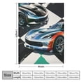 thumbnail image 4 of Chilfamy  Racing Car Theme Throw Blanket for Kids, Multicolor Sport Race Cars Fuzzy Plush Blanket for Boys Gift, Soft Car Flannel Blanket with Race Checkered Flag for Teen Bed Couch Decor White, 4 of 6