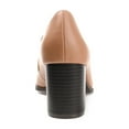 thumbnail image 4 of Journee Womens Crawford Square Toe Mid Stacked Heel Pumps, 4 of 10