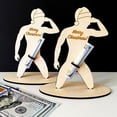 thumbnail image 1 of Funny Christmas 3D Money Clip,Funny 3D Money Clip with Naked Man Silhouette,Wooden Spoof Naked Man Wallet Money Holder for Cash, 1 of 5