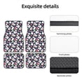 thumbnail image 5 of Wukai Rabbit And Rose Print Car Foot Mat Set of 4 Pieces, Anti-Slip Neoprene Auto Floor Mats Carpet, Universal Fit Automotive Floor Foot Mats Set for SUV, Van, Trucks, 5 of 6