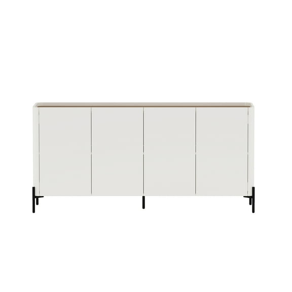 Abbey 66.9" Sideboard in Maple and Off White made from Engineered Wood