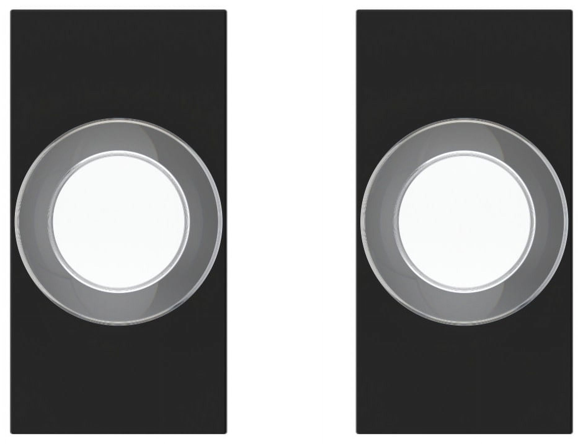 Baldwin PSCCYCFR190 Contemporary Crystal Passage Door Knob Set - Black