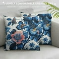 thumbnail image 3 of Awypu Chinoiserie Outdoor Pillow Cover 18x18 Inch Blue and White Floral Throw Pillow Covers Farmhouse Flower Pillowscase Square Cushion Covers for Sofa Couch Bedroom Home Decoration, 3 of 5