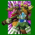 thumbnail image 2 of Men's Teenage Mutant Ninja Turtles Funny Faces Poster  Graphic Tee Kelly Green 2X Large, 2 of 5