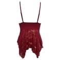 thumbnail image 5 of Rhuody Tank Tops For Women Spaghetti Strap V Neck Lace Trim Layering Camisole Sleeveless Ribbed Knit Stretch Basic Tank Top M Red, 5 of 5
