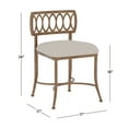 thumbnail image 4 of Hillsdale Furniture Canal Street Metal Vanity Stool Gold Bronze, 4 of 14