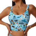 thumbnail image 1 of Fotbe Animal Pirate Sujetador Deportivo Largo sin Aros para Mujer con Almohadillas y Soporte Medio, Transpirable y Absorbente, Camiseta Tipo Chaleco o Tank Top-XX-Large, 1 of 8