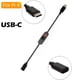 thumbnail image 3 of Interruptor de Encendido USB Tipo C con Luz Indicadora Interruptor de Cable de Extensión USB-C Macho Una Hembra para 4B 4 Piezas, 3 of 5
