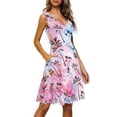 thumbnail image 2 of Yuyamidu Summer Dresses for Women Tropical Palm Tree Print Beach Tshirt Sundress Casual Pockets Tank Dress Sleeveless High Waist A-line Women's Dresses Women's Dresses for Indoor Outdoor XS-4XL, 2 of 6