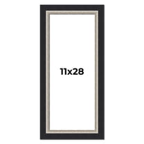 11x28 Frame Black Real Wood Picture Frame Width 2.25 Inches | Interior Frame Depth 0.5 Inches |