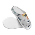 thumbnail image 3 of Lsque The World Map with Cartoon Animals Pattern Womens Comfort Cotton on Scuff With Memory Foam and Anti-skid Sole Slipper-44/45, 3 of 7