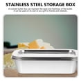 thumbnail image 3 of 1pc Butter Box Home Restaurant Butter Holder with Lid Storage Holder (Silver), 3 of 9