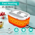 thumbnail image 2 of Electric Lunch Box 60W Food Warmer Heater 12V 24V 110V Faster Heated Lunch Box for Car/Truck/Home Portable Heating Boxes with 1.5L 306 SS Container Fork & Spoon, 2 of 7