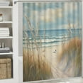 thumbnail image 6 of Fenyluxe Bird Sea Oats Soft Painting Pretty Shower Curtain, 100% Polyester Fabric, Washable, Bathroom Decor with Hooks 69x72, 6 of 7