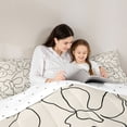 thumbnail image 5 of jejeloiu Abstract Geometric Striped Queen Comforter Set,Black Khaki Stripes Bedding Comforter Set For Girls Boys Reversible 3pcs, 5 of 8