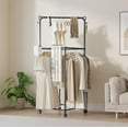 thumbnail image 1 of Feltree Rotating Clothes Drying Rack with 360° Wheels for Dorm and Home Use - Space Saving Portable Hanger, 1 of 8
