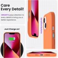 thumbnail image 5 of Compatible with iPhone 13 Case 6.1, Slim Liquid Silicone 3 Layers Full Covered Soft Gel Rubber Case Cover 6.1 inch-Orange, 5 of 11