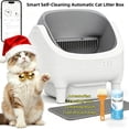 thumbnail image 2 of Large Smart Self-Cleaning Cat Litter Box, App-Controlled Automatic Cleaner with 3.43Gal Big Capacity, 2.4G Wifi Cat Litter Box with Odor Removal,  1 Brush, Trash Bags And 1 Mat, 2 of 15