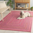thumbnail image 3 of SAFAVIEH Braided Jackalyn Geometric Reversible Area Rug, Natural/Red, 5' x 8', 3 of 11