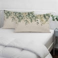 thumbnail image 4 of Spring Eucalyptus Throw Pillow Covers, Summer Botanical Leaves Beige Watercolor Soft Breathable Pillow Cases with Invisible Zipper, Toddler Pillowcases for Couch Bed Sofa Chair 12x20 Inches, 4 of 9