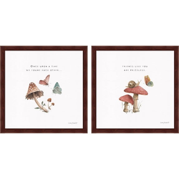 Great Art Now Storybook A by Lisa Audit, 2 Piece Framed Art Set Each 13.25"W x 13.25"H