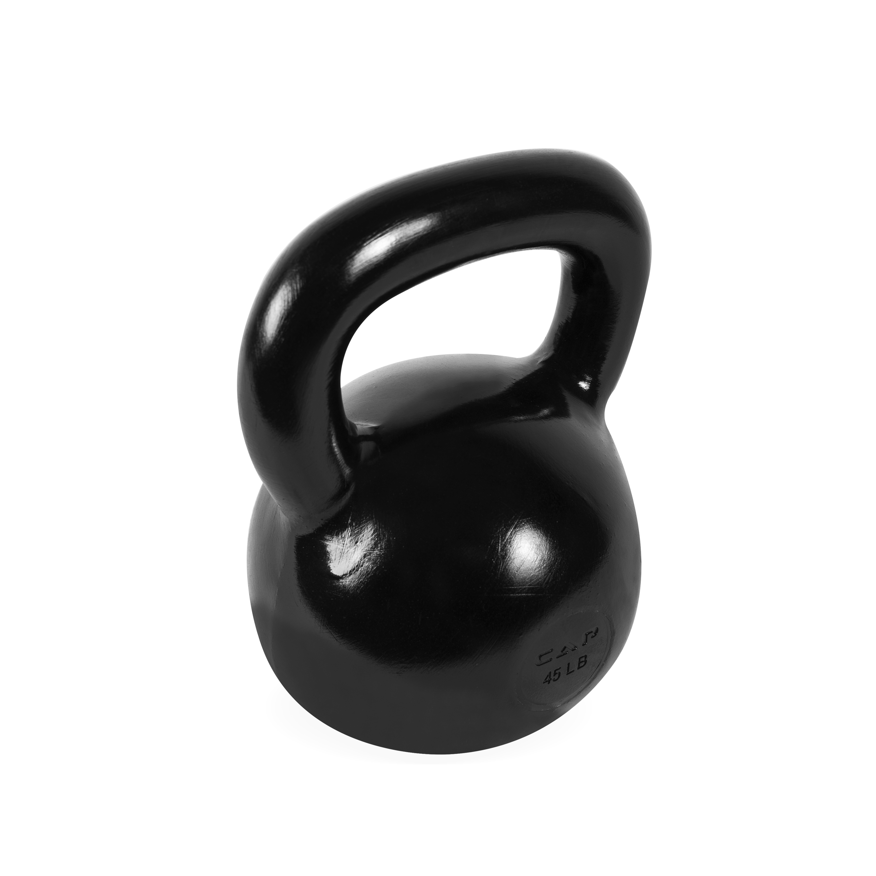 CAP Barbell Cast Iron Kettlebell, Black, 45LBS