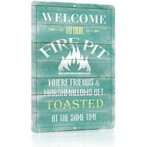 Funny Backyard Decor Retro Camper Metal Sign Decoration Gift 12 X 8 Inches Pool Patio Fire Pit Accessories for Outside & Inside