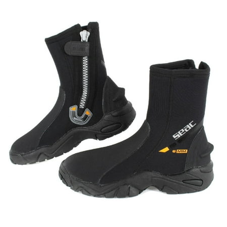 SEAC Pro HD 6mm Neoprene Scuba Boot with Side Zipper Size: S (0210007062040A)